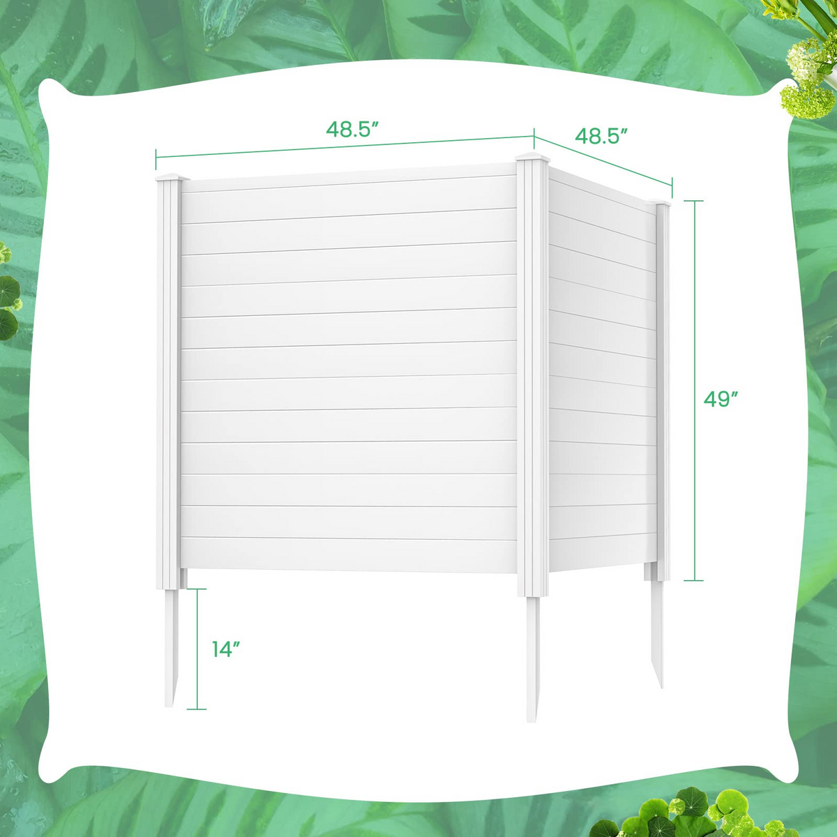 Trash Can Enclosure with 3 Stakes - Lucktree
