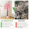 Lucktree 5.5FT Artificial Cherry Blossom Tree Faux Floral Plant Blooming Tree in Nursery Pot