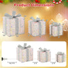 Lucktree 3 Pieces Christmas Lighted Gift Boxes ( Laser Fish Scale )