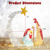 Lucktree 5 FT Christmas Nativity Set, Pre-Lit Nativity Scene w/ 140 Warm White LED Lights