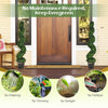 Lucktree 4FT Pre-Lit Artificial Spiral Boxwood Topiary Tree w/ 100 LED Lights, Nursery Pot, Indoor Outdoor Home Front Porch Holiday Decoration