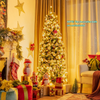 Snow Flocked Artificial Hinged Xmas Tree