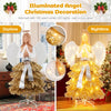 Lucktree 5.2 FT Lighted Angel with Christmas Tree Skirt