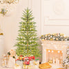 Lucktree 6.5ft / 7.5ft Simulated Artificial Cypress Xmas Tree with Warm-White Fairy LED Lights