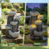 Lucktree 5-Tier Outdoor Water Fountain with Lights