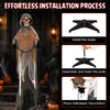 Lucktree 5.7 FT Life-Size Animated Halloween Skeleton Reaper with Chain