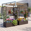 Lucktree Raised Garden Bed with Trellis & Hanging Roof