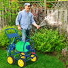 Lucktree Garden Hose Reel Cart - Water Hose Cart with 4 Wheels & Non-slip Grip