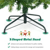 Lucktree 5ft Pre-Lit Pencil Christmas Tree, Hinged Artificial Slim Tree with 390 PVC PE Branch Tips