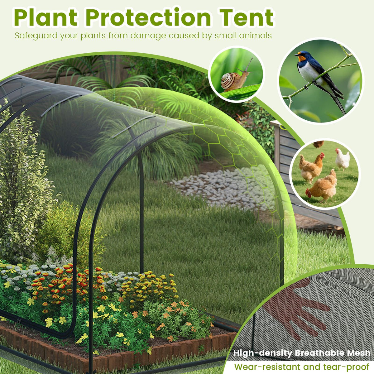 Lucktree 98” x 48” x 48” Tunnel Crop Cage