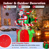 Lucktree 6 FT Christmas Inflatable Santa Claus Flying Helicopter on Gift Box