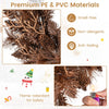24 Inch Pre-lit Christmas Wreath with 105 Branch Tips and 35 Warm White LED Lights-1 piece