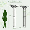 Lucktree Garden Arch Trellis, Wedding Arbor for Ceremony Party, 79''W x 81''H, Metal Garden Arbor for Climbing Plants Rose