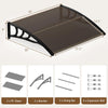 Lucktree 30" x 39" Window Awning with Hollow Sheet for Rain Snow Sunlight Protection