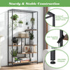 Lucktree 71" Tall Plant Stand Indoor, 6-Tier Metal Plant Shelf with 10 Hanging Hooks