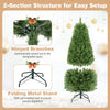 5/6/7 FT Pre-lit Pencil Christmas Tree, Artificial Slim Xmas Tree