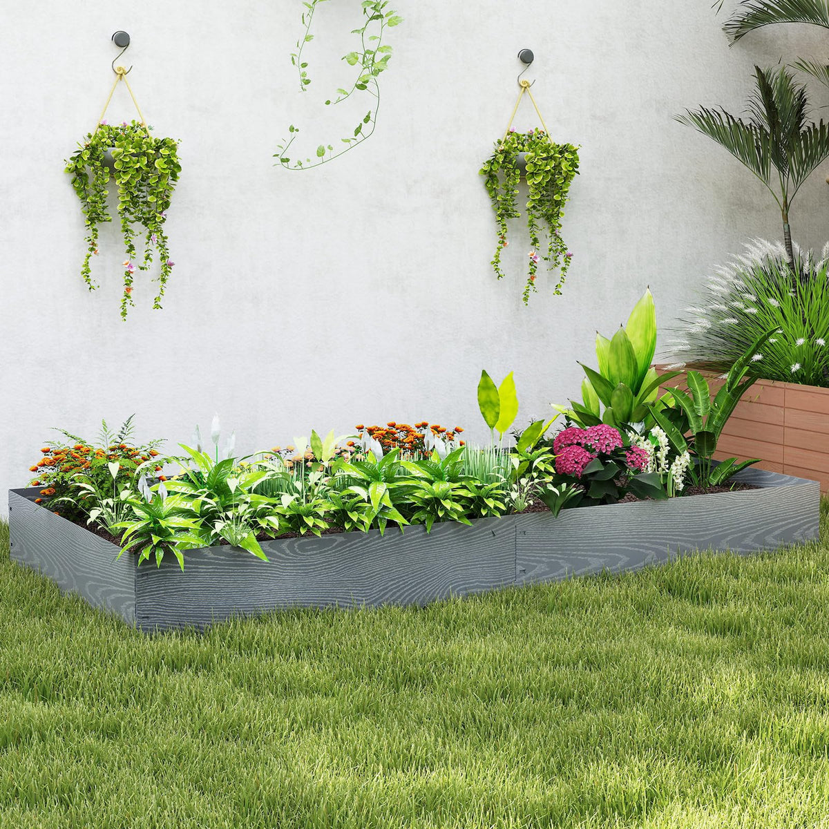 Lucktree 6 Pack Galvanized Steel Landscape Edging