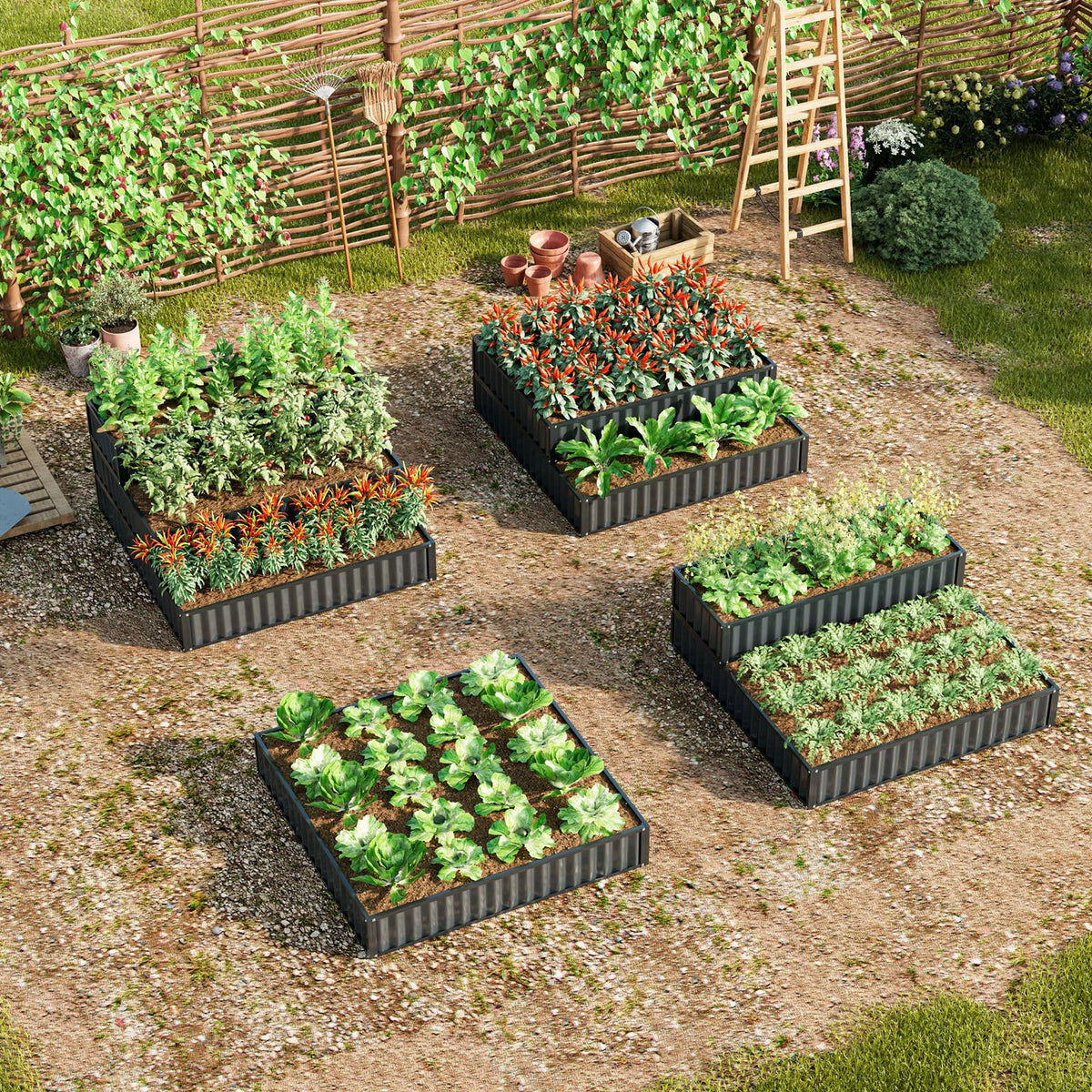 Lucktree 3 Tier Raised Garden Bed