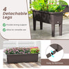 Lucktree Raised Garden Beds Outdoor Set of 2, Self-Watering Planter Box with Detachable Legs & Drainage Hole