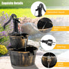 Lucktree 2-Tier Water Fountain Outdoor for Garden Patio Backyard, Plastic