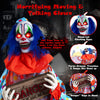 Lucktree 5.6 FT Halloween Animated Clown with Snap-up Head & Glowing Eyes