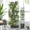Lucktree Set of 2 Raised Garden Bed w/Trellis & Plant Cage, Planter Box w/ 71” Cucumber Trellis