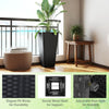 Lucktree Set of 2 Outdoor Wicker Flower Pot 30 Inch Tall Planters with Drainage System