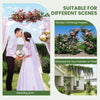 Lucktree Metal Garden Arbor with Trellis