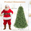 10/7.5/6.5/6/9/4.5/4 FT Artificial Christmas Tree w/ Easy-Setup Hinges, Unlit