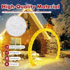 Lucktree 10.5 FT Outdoor Christmas Lighted Archway with Gold Ornament Cap
