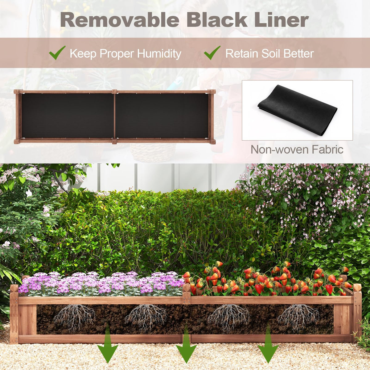 Lucktree Wood Raised Garden Bed