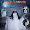6.4 FT Halloween Animated Hanging Swinging Girl Creepy Doll