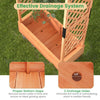 Lucktree Raised Garden Bed with 2-Sided Trellis & Hanging Roof