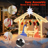 Lucktree 4.7 FT Christmas Lighted Nativity Scene Set