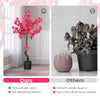 Lucktree 41” Artificial Plum Blossom Tree, Fake Floral Plant with 92 Flowers & Realistic Trunk in Plastic Nursery Pot