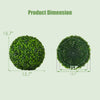 16in Artificial Boxwood Topiary Ball Set of 2 Realistic Faux Plants Decoration Ball
