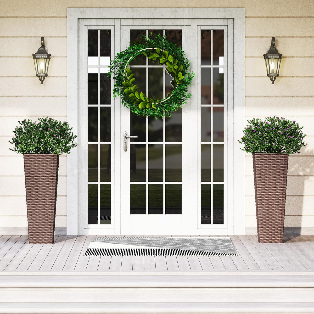 Lucktree Set of 2 Planters for Outdoor Plants