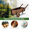Lucktree Wooden Wagon Planter Box, Decorative Wagon Cart with Wheels, Handles