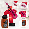 Lucktree 8.4FT Rocking Santa Inflatable with Guitar | Animated Christmas Decoration