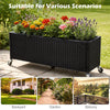 Lucktree 38"x12"x14" Wicker Raised Garden Bed w/Wheels (1/2)