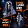 Lucktree 6 FT Animated Halloween Ghost Bride Decoration with Lighted Eyes