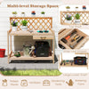 Lucktree Wood Potting Table with 3 Tier Shelves