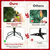 Lucktree 6FT | 7FT | 8FT Pre-Lit Remote Control Artificial Christmas Tree with Warm White LED Lights