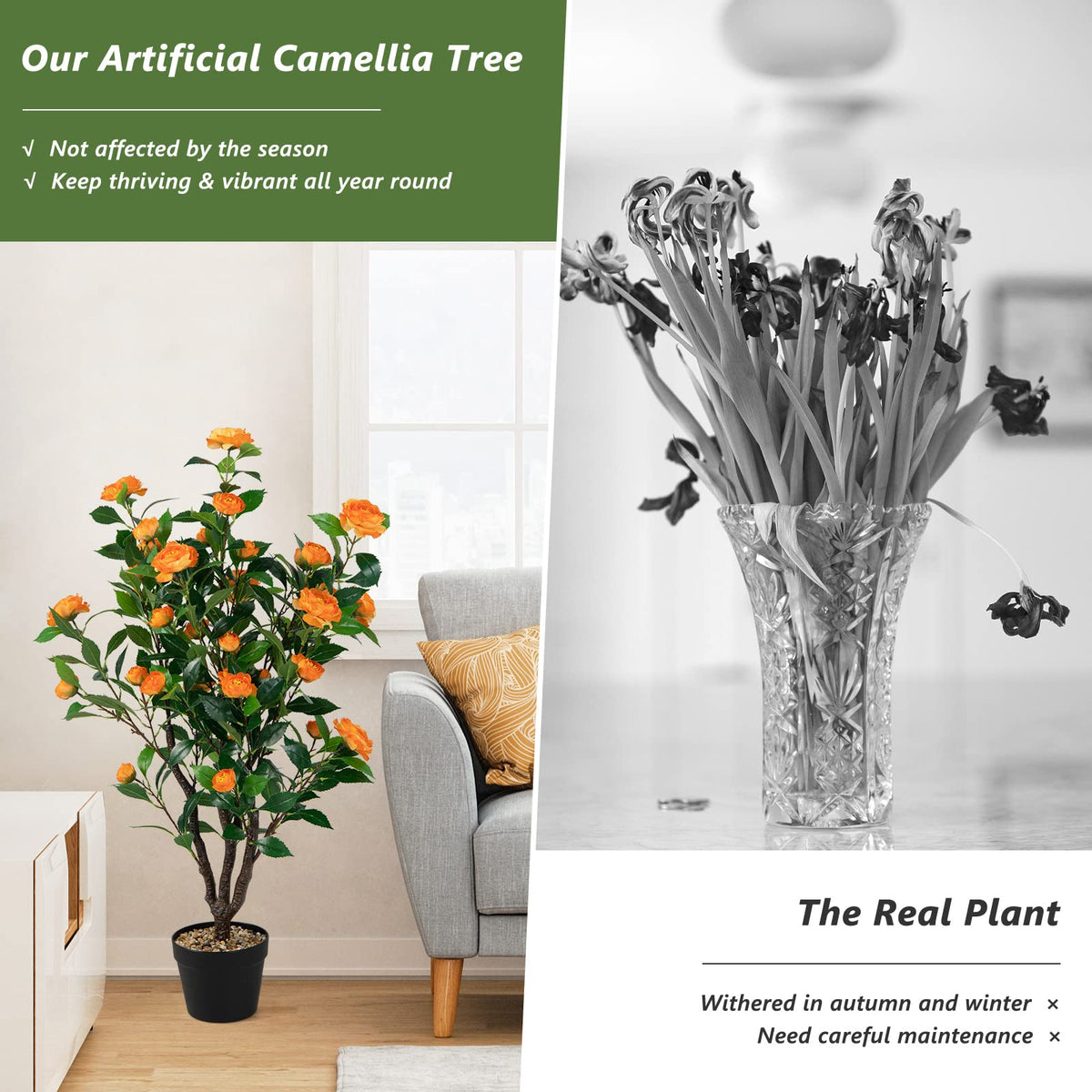 40" Artificial Camellia Tree - Lucktree