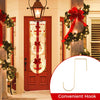 Lucktree Set of 3 Pre-Lit Wreaths, 5.8 FT Xmas Light-up Decorations on Red Ribbon with 450 LED Lights