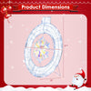 Lucktree 33” Lighted Ornament with Snowflake, Pre-Lit Christmas Wreath with 128 Cold White LED Lights