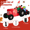 Lucktree 9 FT Christmas Inflatable Santa Claus on Truck with Gift Boxes, with Built-in LED Lights & Waterproof Fan