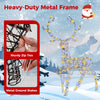Lucktree 4.6 FT Pre-Lit Christmas Reindeer, 3D Buck Decoration with 300 Bright LED Lights