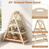 Lucktree 3-Tier Plant Stand Indoor | 28.5" Wood Flower Pot Plant Display Shelf
