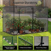 Lucktree Garden Crop Cage | 10 x 6.5 x 6.5 ft Plant Netting Cover w/Zipper Doors